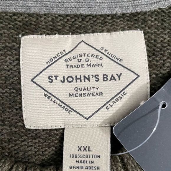 St John’s Bay Pullover Crewneck Knit Sweater Size XXL Mark Green - Picture 6 of 7